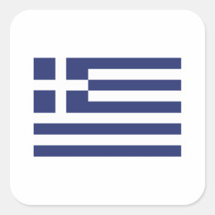Sticker Carré Drapeau de la Grèce