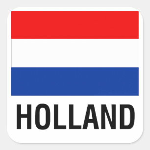 STICKER CARRÉ DRAPEAU DE LA HOLLANDE