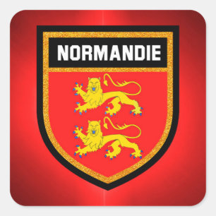 Sticker Carré Drapeau de la Normandie