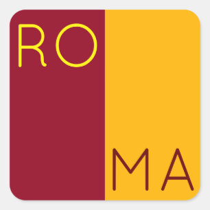 Sticker Carré Drapeau de la ville de Rome, Italie