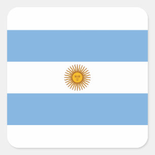 Sticker Carré Drapeau de l'Argentine