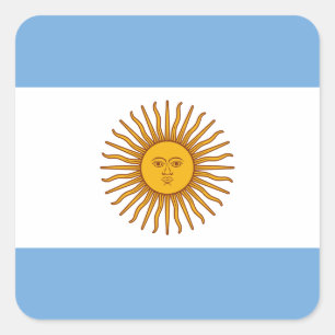 Sticker Carré Drapeau de l'Argentine