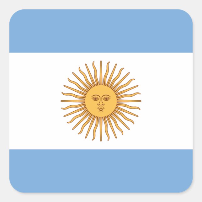 Sticker Carré Drapeau de l'Argentine (Devant)