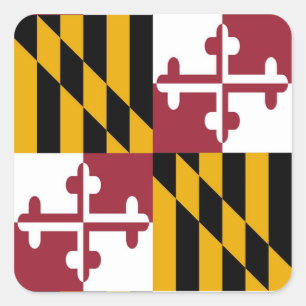 Sticker Carré Drapeau de l'État du Maryland