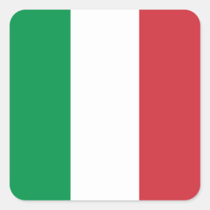 Sticker Carré Drapeau de l'Italie