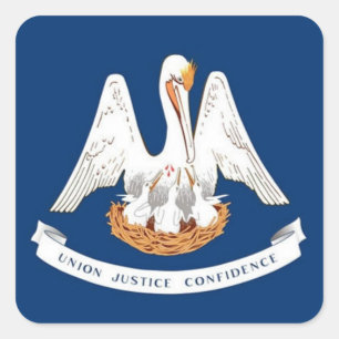 Sticker Carré Drapeau de Louisiane