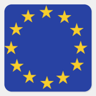 Sticker Carré Drapeau de l'Union européenne