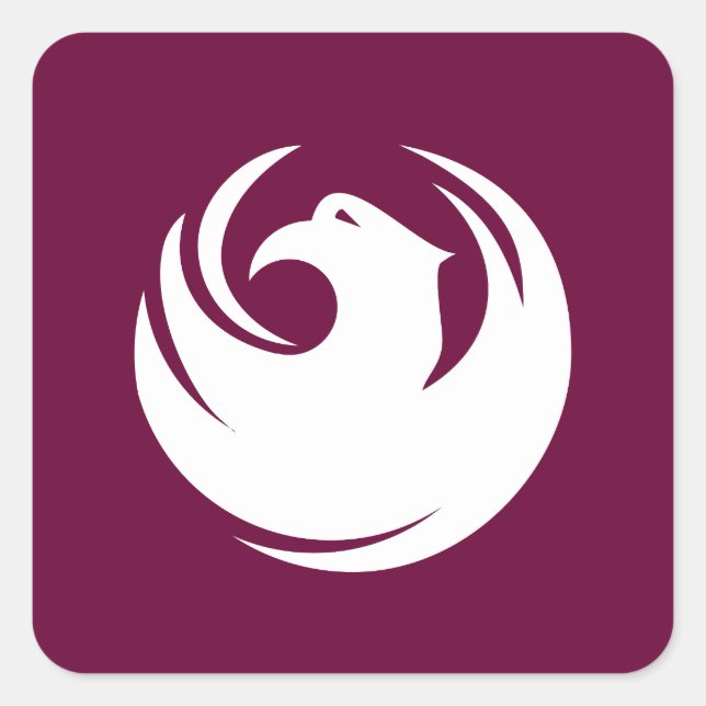 Sticker Carré Drapeau de Phoenix, Arizona (Devant)