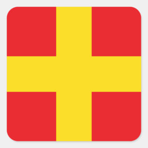 Sticker Carré Drapeau de signalisation lettre R (Romeo)