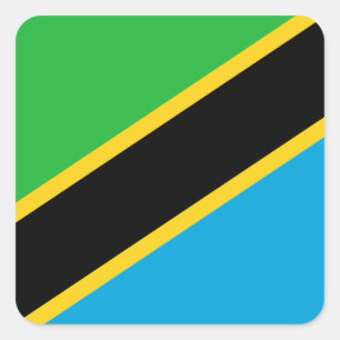 Sticker Carré Drapeau de Tanzanie