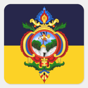 Sticker Carré Drapeau de Tegucigalpa, le Honduras