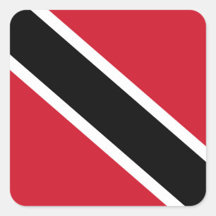 Sticker Carré Drapeau de Trinité-et-Tobago