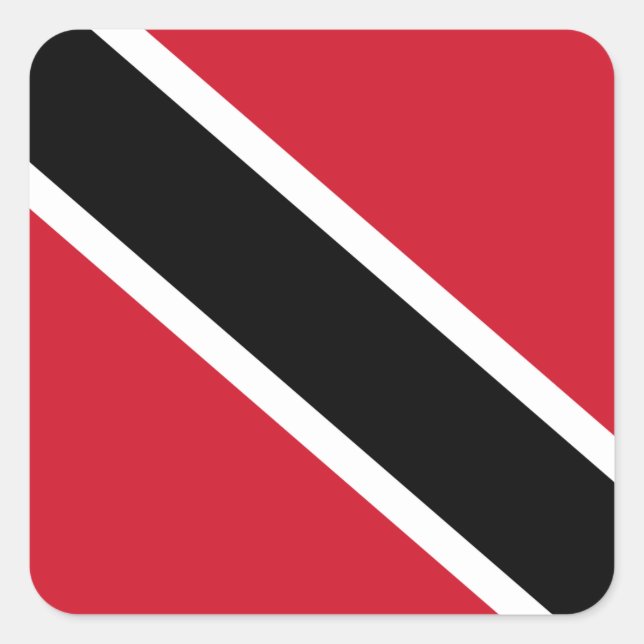Sticker Carré Drapeau de Trinité-et-Tobago (Devant)