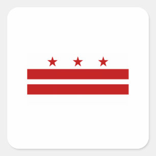 Sticker Carré Drapeau de Washington