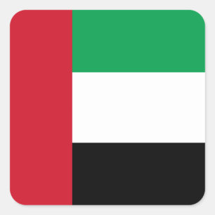 Sticker Carré Drapeau des Émirats arabes unis