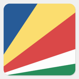 Sticker Carré Drapeau des Seychelles