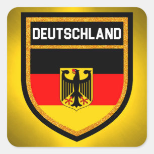 Sticker Carré Drapeau Deutschland