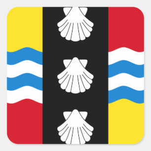 Sticker Carré Drapeau du Bedfordshire