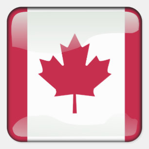 Sticker Carré Drapeau du Canada