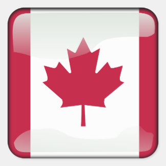 Sticker Carré Drapeau du Canada