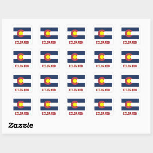 Sticker Carré Drapeau du Colorado