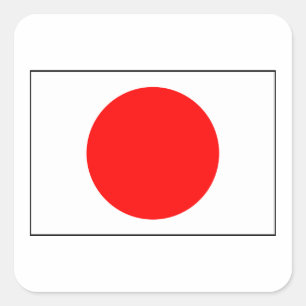 Sticker Carré Drapeau du Japon