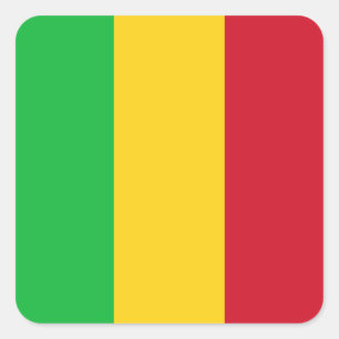 Sticker Carré Drapeau du Mali