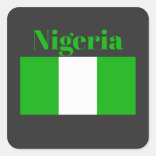 Sticker Carré Drapeau du Nigéria
