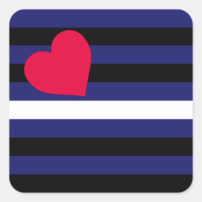 Sticker Carré Drapeau en cuir Latex et BDSM Pride (Devant)