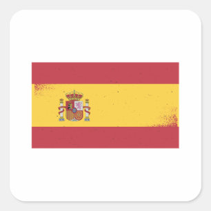 Sticker Carré Drapeau Espagne