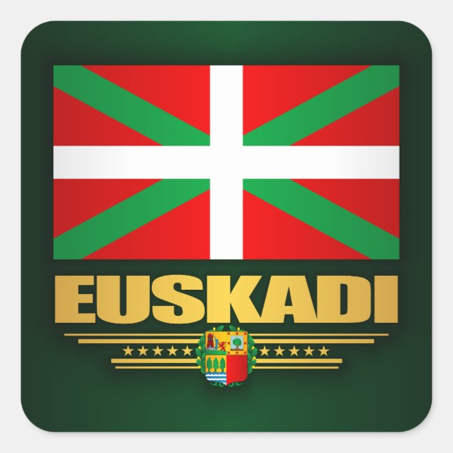 Sticker Carré Drapeau Euskadi (Devant)