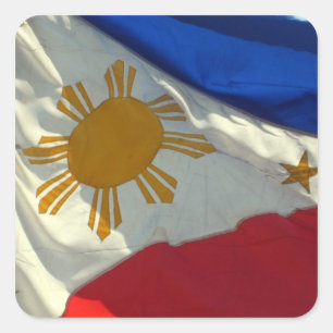 Sticker Carré drapeau filipino
