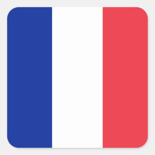 Sticker Carré Drapeau français
