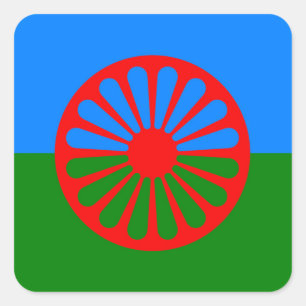 Sticker Carré Drapeau gitan