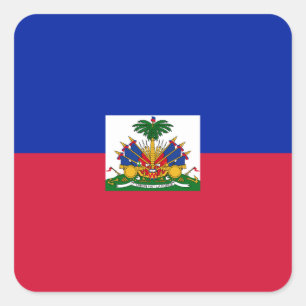 Sticker Carré Drapeau Haïti (Haïti)