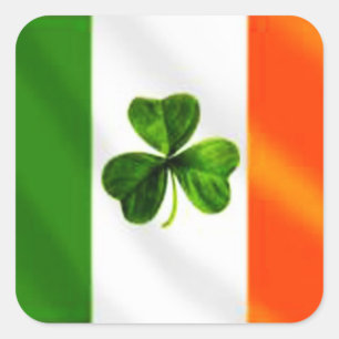 Sticker Carré Drapeau irlandais