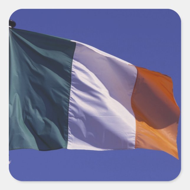 Sticker Carré Drapeau irlandais (Devant)