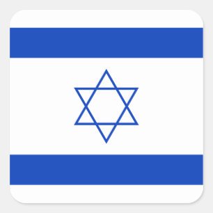 Sticker Carré Drapeau israélien
