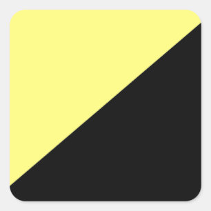 Sticker Carré Drapeau jaune et noir de capitalisme d'Anarcho