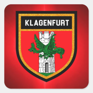 Sticker Carré Drapeau Klagenfurt
