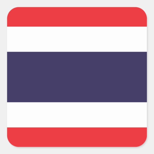 Sticker Carré Drapeau mondial de Thaïlande (Devant)