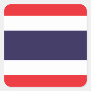 Sticker Carré Drapeau mondial de Thaïlande
