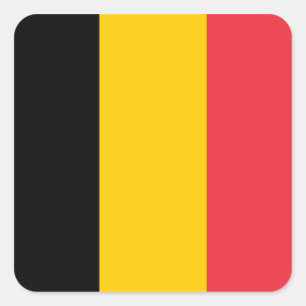 Sticker Carré Drapeau national de Belgique