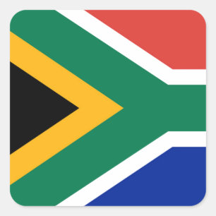 Sticker Carré Drapeau national de l'Afrique du Sud - version