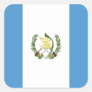 Sticker Carré Drapeau national du monde du Guatemala