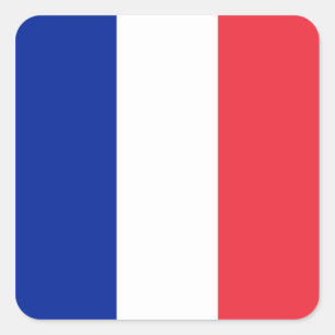 Sticker Carré Drapeau national français