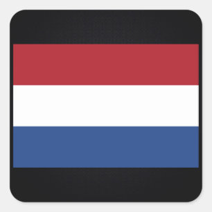 Sticker Carré Drapeau national néerlandais de Netherlands-01.pn
