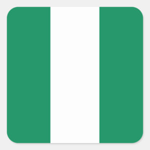 Sticker Carré Drapeau nigérian