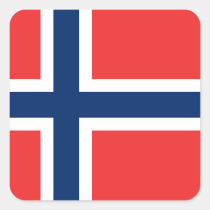 Sticker Carré Drapeau norvégien