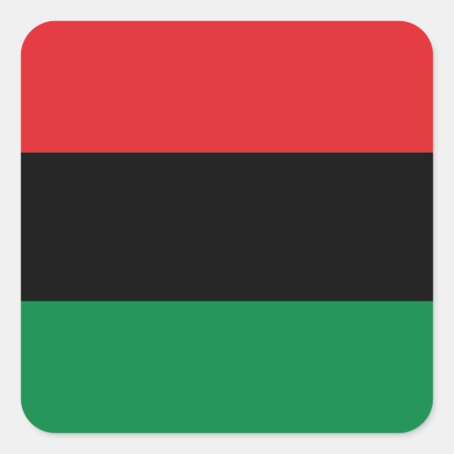 Sticker Carré Drapeau panafricain, Joyeux Kwanzaa (Devant)